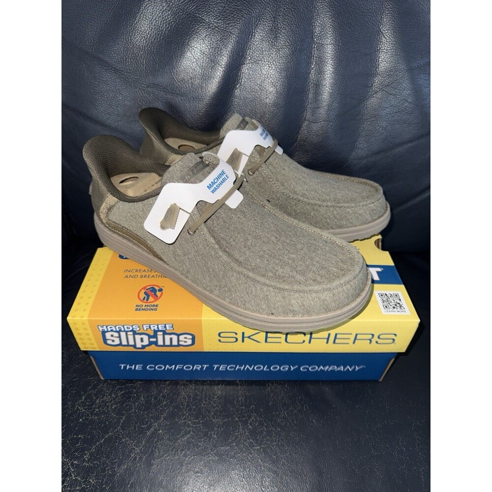 NWB Skechers Melson - Coronado Slip-Ins Memory Foam 210959 Khaki Mens Size 13